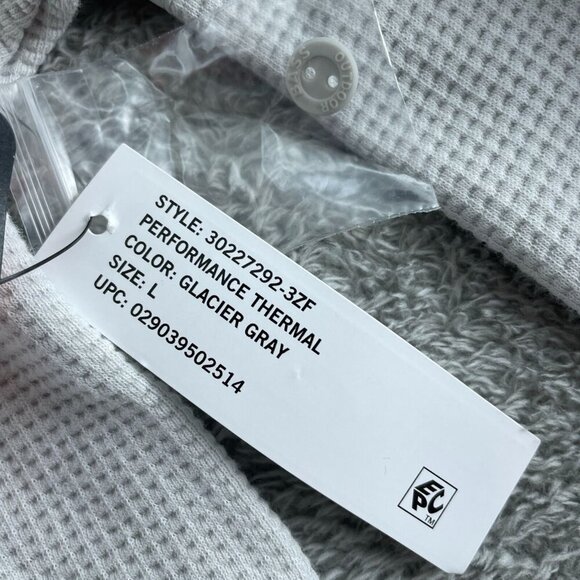 Bass Outdoor Glacier Gray Performance Thermal Long Sleeve Shirt L NWT 5642 - Picture 5 of 11